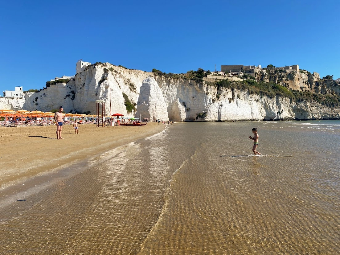 Il borgo di Vieste arroccato sullo sperone di roccia